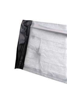 Impermeable liso para niños y niñas poncho capa antiagua ropa protección lluvia transpirable ligero fácil llevar usos escolares exterior actividades deportivas - Blanco y Negro - Ver 3