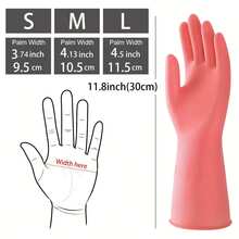 3 pares de guantes de limpieza de goma natural, impermeables y antideslizantes, sin PVC ni látex, adecuados para lavar platos en la cocina, limpiar el baño, el inodoro, lavar vehículos y tareas domésticas diarias, reutilizables, opción ideal para la limpieza del hogar - Multicolor - Ver 10