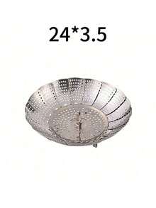 1pc-DeTODO Stainless Steel Steamer Steamed Vegetables - Multicolor - View 12