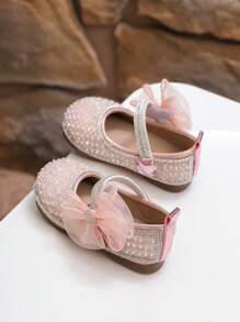 Infant Fashion Shoes, Baby Spring/Summer Toddler Shoes, Shiny Bowknot Princess Shoes For Girls, Suitable For Party, Formal Wear, Vacation