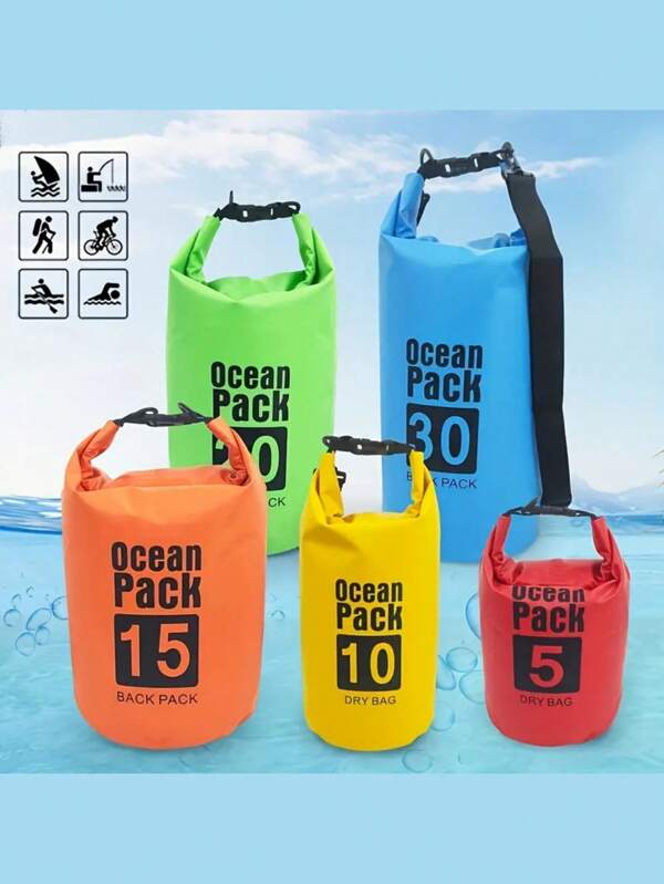 1pc High Quality Storage Bag, Dry Bag, 2L/5L/, Keep Dry And Organized, Waterproof Backpack, Multi-Function Foldable For Boating, Paddling, Fishing, Swimming And Camping Floating Light Bag - Portable Upstream Drift Bag For Outdoor Sports PVC Drift Bag.