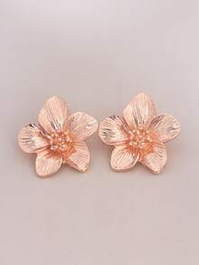 1 对精致多色多巴胺风格金色花卉耳钉，适合女士，结婚礼物，复古植物之美，一丝复古魅力。