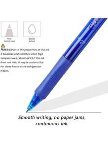 1 Stück 0,5mm professionelles löschbares Kugelschreiber-Set mit großer Kapazität - 2 schwarz-blaue radierbare Stifte + 10 Nachfüllpatronen + 1 Radiergummi - waschbarer Löschbarer Zauberstift, geeignet für Büro, Schreibwaren, Schulanfang