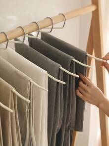 10件裤架，天鹅造型设计，开口，适合挂牛仔裤、围巾等各类衣服，节省空间，金属材质，防滑耐磨，黑白灰色。 - 彩色 - 查看 2