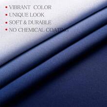 MIUCO Blackout Curtains & Drapes For Bedroom Living Room 84 Inches Long Purple And White Room Darkening Ombre Curtains Rod Pocket & Back Tab Curtains Thermal Insulated Light Blocking 2 Panels Set-FUNALING - 藏蓝色 - 查看 5