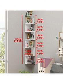 1 件创意多层壁挂式收纳架，适用于客厅、卧室装饰，无需钻孔