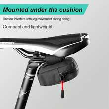 WOLFILIST - Bolsa Compacta para Sillín de Bicicleta - Se Adapta Debajo del Asiento para Fácil Almacenamiento - Pequeña y Duradera - 1 - Ver 3