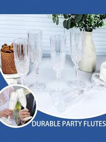 2只优雅香槟杯，高端钻石切割高脚杯，葡萄酒杯，可重复使用，适合家庭使用，手洗，是节日派对、室内/室外聚会、家庭活动、朋友聚会、情人节礼物、返校季礼物、新年礼物的理想之选（随机新款或旧款） - 彩色 - 查看 7