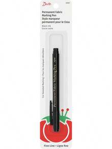 Dritz 3087 The Fine Line - Marcador permanente de tela, negro, 8.5 x 2.88 x 0.38 pulgadas - 1 - Ver 4