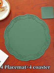 8/12pcs Hotel/Restaurant Placemats/Coasters Set, High-End Tablemats, Easy To Clean, Multi-Color Heat-Resistant Pads To Protect Tabletop, Suitable For Weddings, Parties, Home, Hotel, Kitchen, Festive Decoration