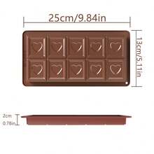 迪拜硅胶巧克力模具，巧克力形状硅胶深，巧克力硅胶形状 - 咖啡色 - 查看 10