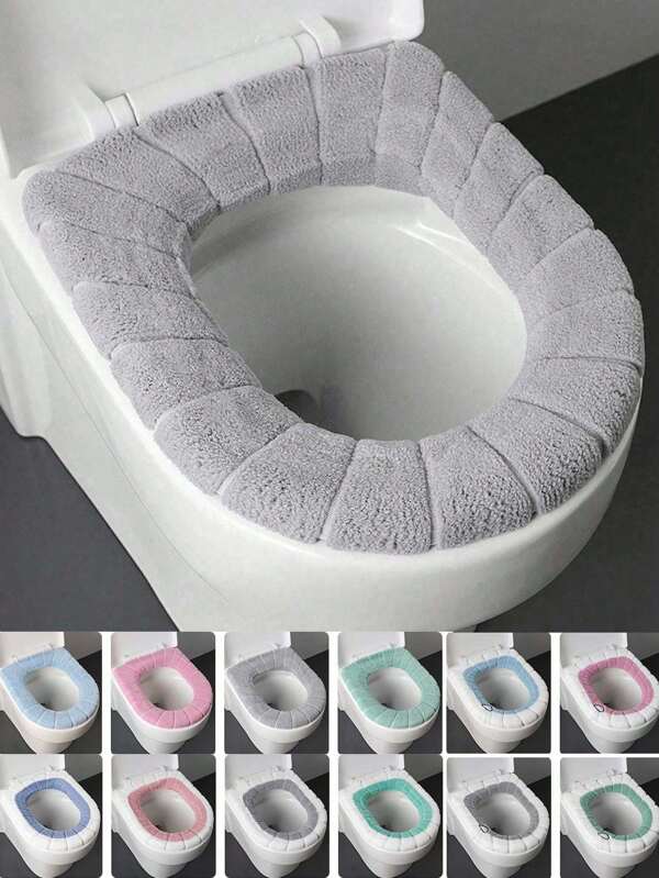 1/4pcs Creative Pumpkin Pattern Universal Toilet Seat Cover With Handle, Washable Toilet Cushion