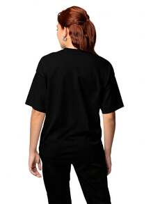 T-Shirt Shirt Streetwear Plain Premium Summer Winter Oversized T-Shirt - Negro - Ver 6