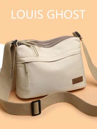 Multi-Layer Small Cloth Bag Women Crossbody Bag Fashion Casual Nylon Cloth Lightweight Large Capacity Ladies Shoulder Bag,Suitable For Work, Commuting, Daily Outings, Shopping And Dating ﻿