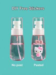 Botella de spray de viaje con diseño de gato lindo de Sanrio, con capacidad de 30 ml, 60 ml y 100 ml, equipada con un divisor de presión, muy adecuada para purificar y limpiar agua, loción de Florida Water, ideal para regalar a amigos en Navidad y Año Nuevo