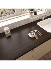 1卷加厚棕色自粘防滑浴室地板贴纸，防水厨房地板瓷砖贴纸，易于安装的家居装饰地板瓷砖贴纸，可移除并重复使用，适用于客厅、卧室