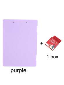 1pc Large Capacity Document Storage Box - Personalized A4 Size, Board Clip, Storage Function 2-In-1 Learning Material Storage Box - Ultimate Organization And Information Book Classification - Office Desktop Accessories For Subject Management Back To School