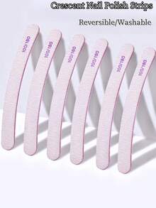 5件套灰色专业指甲锉，弧形，100/180粒度