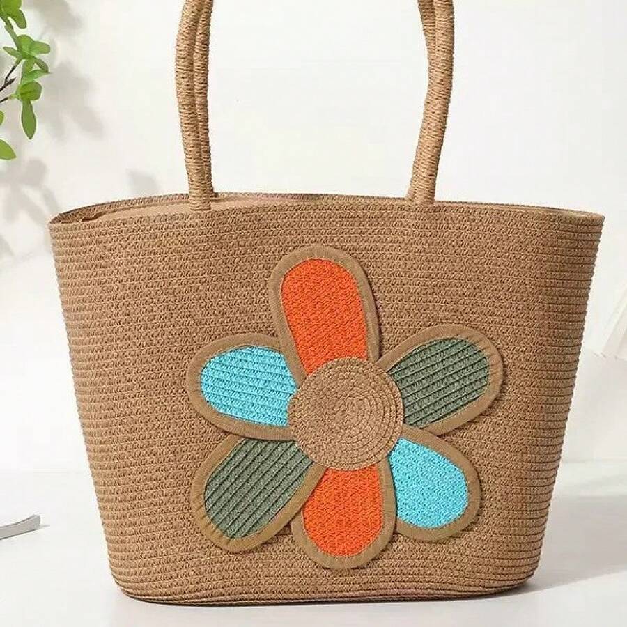 Women Shoulder Bags - [奶白]拼花彩色包 - 查看 1