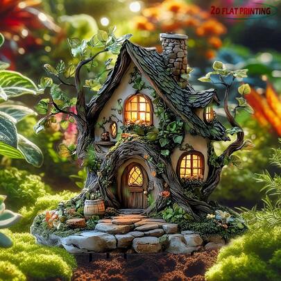 圣诞早期魔法发光仙女树横幅 | 博物馆级防水面料 | 圣诞花园魔法 | 闺蜜催泪礼物（波西米亚风水晶）