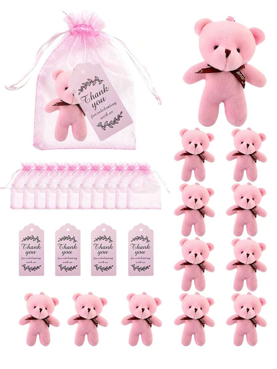 2 件/套 3 件/套 6 件/套 1~20 件 4.7 英寸小泰迪熊玩偶填充动物毛绒玩具 DIY 钥匙扣包吊坠、婚礼生日礼盒玩偶玩具生日蛋糕婚礼装饰派对礼品用品饰品 DIY 配件 - 彩色 - 查看 1