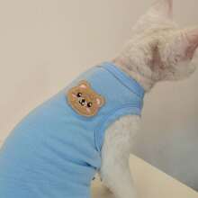Lightweight Summer 4-Leg Breathable Fresh Sphynx Hairless Cat Clothes, Prevent Scratching Full Body Coverage