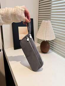 Kordfutteral, Stifteetui mit großer Kapazität, Kordstiftbox, Schul-Stiftbox, Büro-Schreibwaren-Box für Schule, Federmäppchen für Mädchen & Teenager, Kord