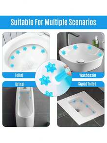 1/3/6/12pcs Toilet Cleaning Gel Sheets, Bathroom Cleaner & Deodorizer - Multicolor - View 10