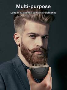 Mini Portable Cordless Straight Hair Comb,Portable Negative Ion Straightening Brush,Long Battery Hot Comb Hair Straightener,Lightweight & Mini Carry,Settings Anti-Scald