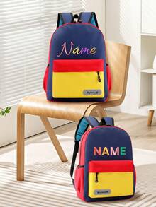 1 件定制背包、儿童返校用品、定制刺绣姓名书包、带刺绣姓名的个性化背包、定制幼儿背包、可定制女童背包、儿童个性化书包、日托背包、日托书包、2-4 岁女童背包、学龄前背包、幼儿书包、多功能、装饰性、字母、时尚、现代、多彩、可爱、迷人、休闲、定制、个性化、独特、定制、送给他的理想礼物、送给她的理想礼物 - 多色 - 查看 7