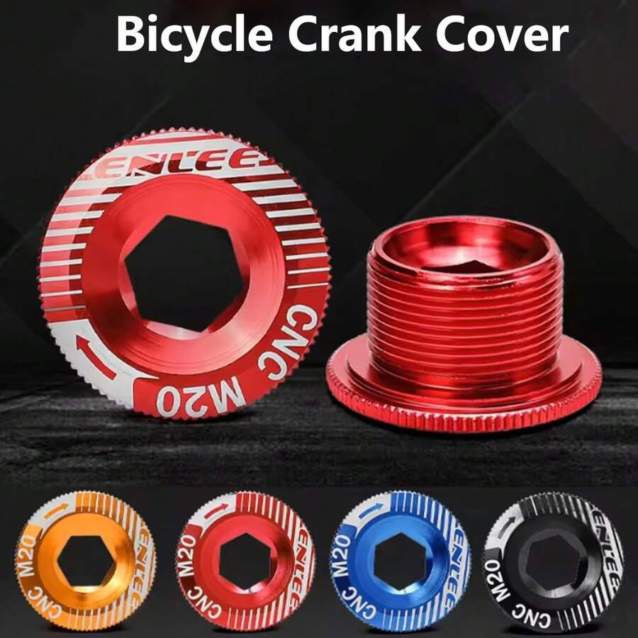 1pc ENLEE M18/M20 Bicycle Crankset Crank Cover Lightweight Bike Crank Cover With Hollowtech Bolt Aluminum Alloy Crank Dust Cover For Mountain And Road Bikes, Bicycle Accessories - Multicolor - View 1