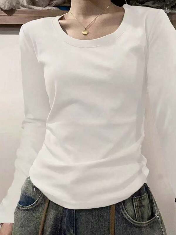 American Style Fitted Sexy Women's T-Shirt, Unique Design, Autumn