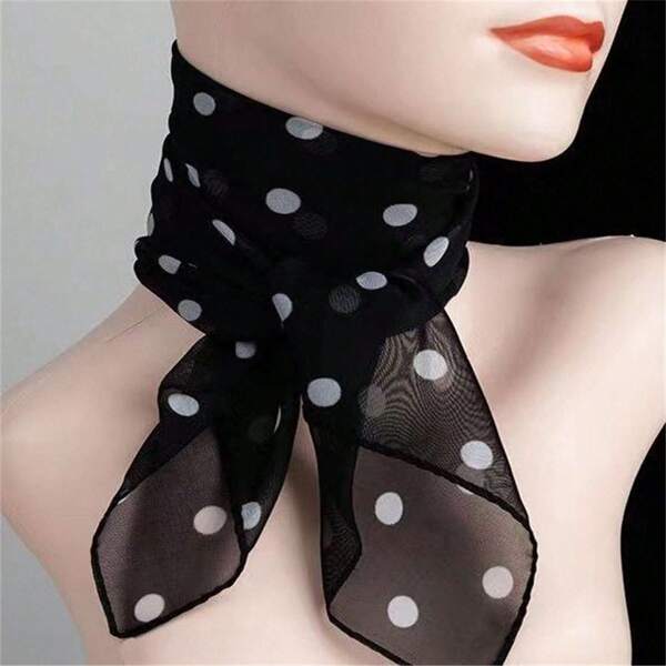 1pc Chiffon Floral Print Scarf, Lightweight, Versatile, Fashionable & Elegant Neckerchief For Women, Suitable For Spring, Autumn