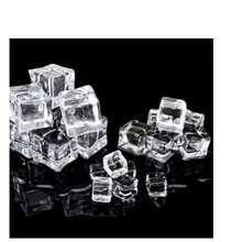 High Quality 10Pcs 15mm/20mm/25mm/30mm Artificial Acrylic Square Shape Ice Cubes Photography Props Hot