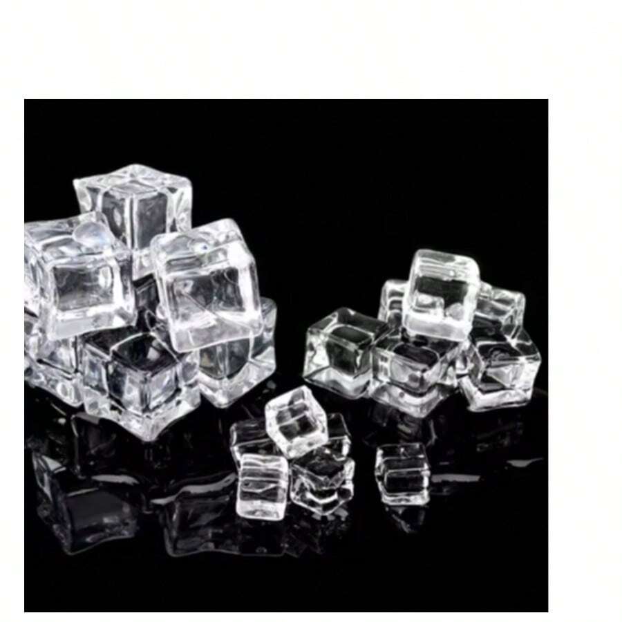 High Quality 10Pcs 15mm/20mm/25mm/30mm Artificial Acrylic Square Shape Ice Cubes Photography Props Hot