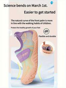 1 Pair Summer New Kids' Aqua Shoes, Stripe Print Breathable Mesh Quick-Drying, Boys Beach Swimming Shoes, Low-Top Hook And Loop Rubber Sole Anti-Slip Outdoor Cycling Shoes, Lightweight Indoor Yoga, Skipping, Running Trainers - Black - View 6