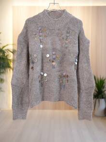 JIANHU Áo len trang trí kim sa công nghiệp nặng - Lạc đà - Xem 3