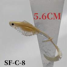 10PCS Dual Position Switch Twist Fish Lure Soft Lure T Tail Curl Tail Line Freshwater Float