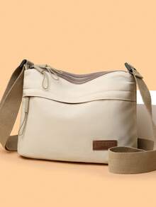 Multi-Layer Small Cloth Bag Women Crossbody Bag Fashion Casual Nylon Cloth Lightweight Large Capacity Ladies Shoulder Bag,Suitable For Work, Commuting, Daily Outings, Shopping And Dating ﻿