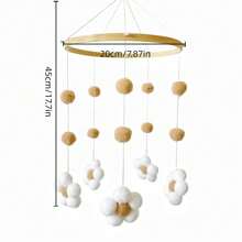 1 Stück Nordische Haarball Blumen Windspiel Bettglocke Baby Zimmer Kinderzimmer Kinderkleidung Laden Windspiel Dekoration