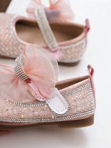 Infant Fashion Shoes, Baby Spring/Summer Toddler Shoes, Shiny Bowknot Princess Shoes For Girls, Suitable For Party, Formal Wear, Vacation