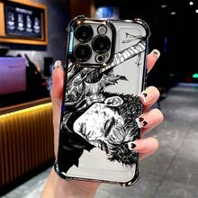 Adecuado para iPhone 16 15 14 13 12 11 Pro Max X XR XS MAX 8 7 Plus, funda de teléfono de anime popular Caballero Negro, cubierta trasera suave transparente a prueba de golpes. - Mezcla de colores - Ver 2