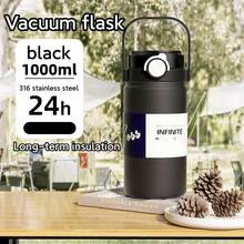 1000ml New High-End Double-Wall 316 Stainless Steel Insulated Water Bottle, Large Capacity, Outdoor Sports, Hiking, Portable