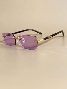 1/5 件小框无框 Y2K 风格驾驶/沙滩时尚眼镜