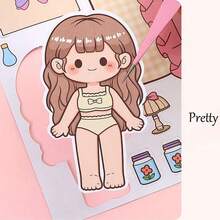 1 libro de pegatinas suavizantes en capas - Juguetes sensoriales para aliviar el estrés, pegatinas lindas para diarios y pegatinas de regalo - Multicolor - Ver 10