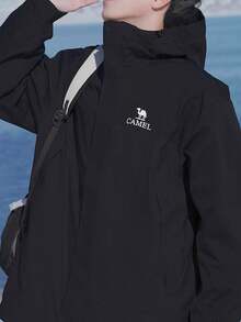 CAMEL CROWN Men's Mountaineering And Hiking 3-In-1 Windproof And Waterproof Jacket - Phantom Black - View 2