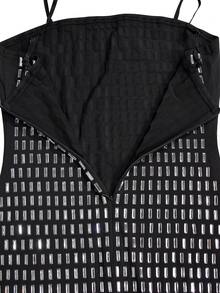 Fashion Elegant Women's Sparkling Rhinestone Decorated Backless Sexy Halter Graduation Dress New Birthday Party Summer Festival Prom - Black - View 9