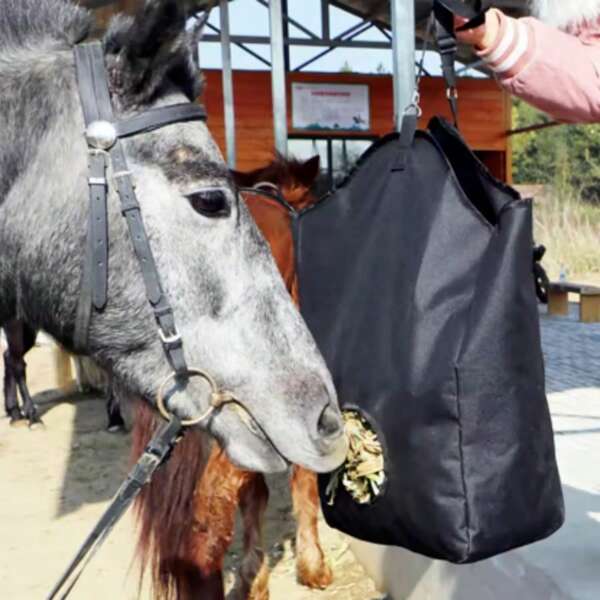 Nouveau sac à foin pour l'alimentation des chevaux, sacs à foin pour nourrissage lent, sac à foin pratique pour chevaux, grand sac de stable