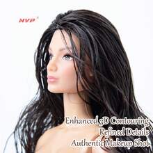 NovaPulse 12.6 英寸 1/6 收藏级小雕像，超模 12 关节娃娃，逼真妆容，BJD/MJD 专业级收藏品，时尚设计，可 DIY 服装（仅限娃娃，无衣服） - WarmSkinToneFR03 - 查看 3