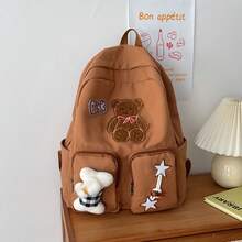 Women Fashion Backpacks, School Backpack - 棕色 - 查看 8